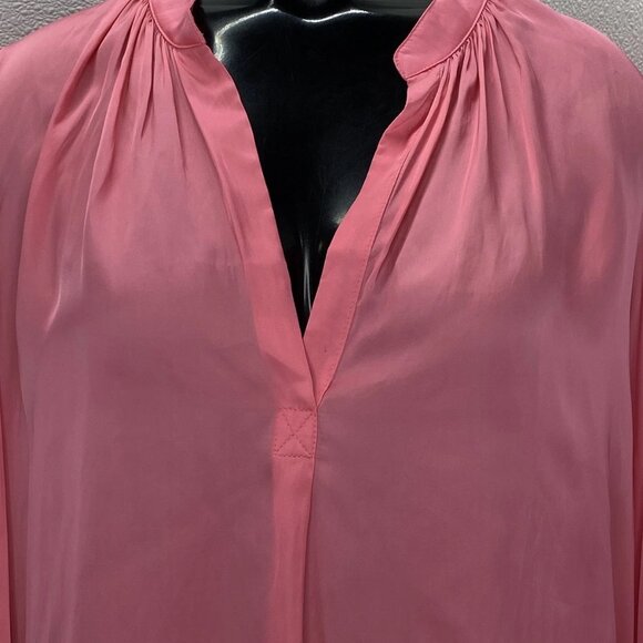 Zadig & Voltaire Women’s Tink Satin V-Neck Blouse Rubber Pink - Picture 11 of 12